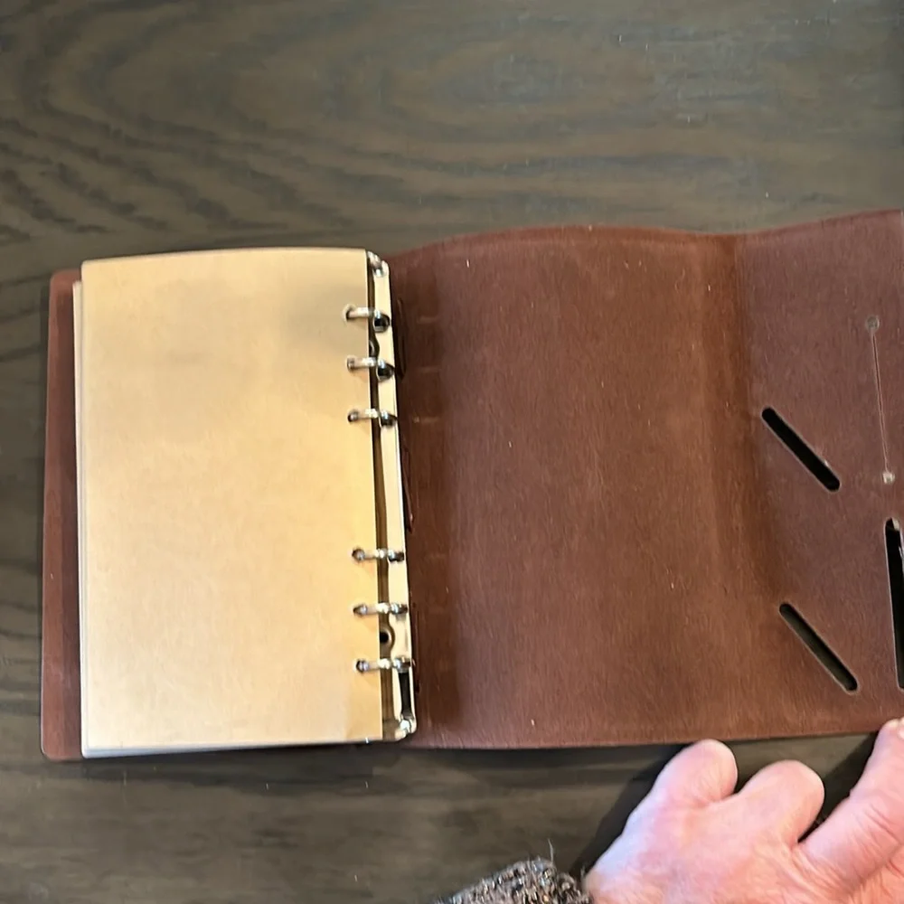 Journal w Faux Leather Cover and Nautical Charms